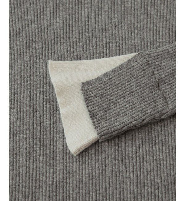 VIS「配色ダブルスリーブリブニット」|ニット・セーター|