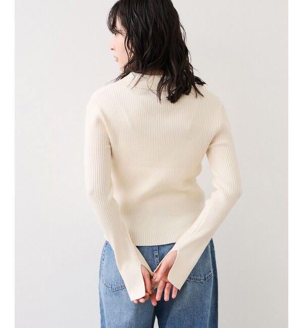 VIS「レースアップリブニット」|ニット・セーター|