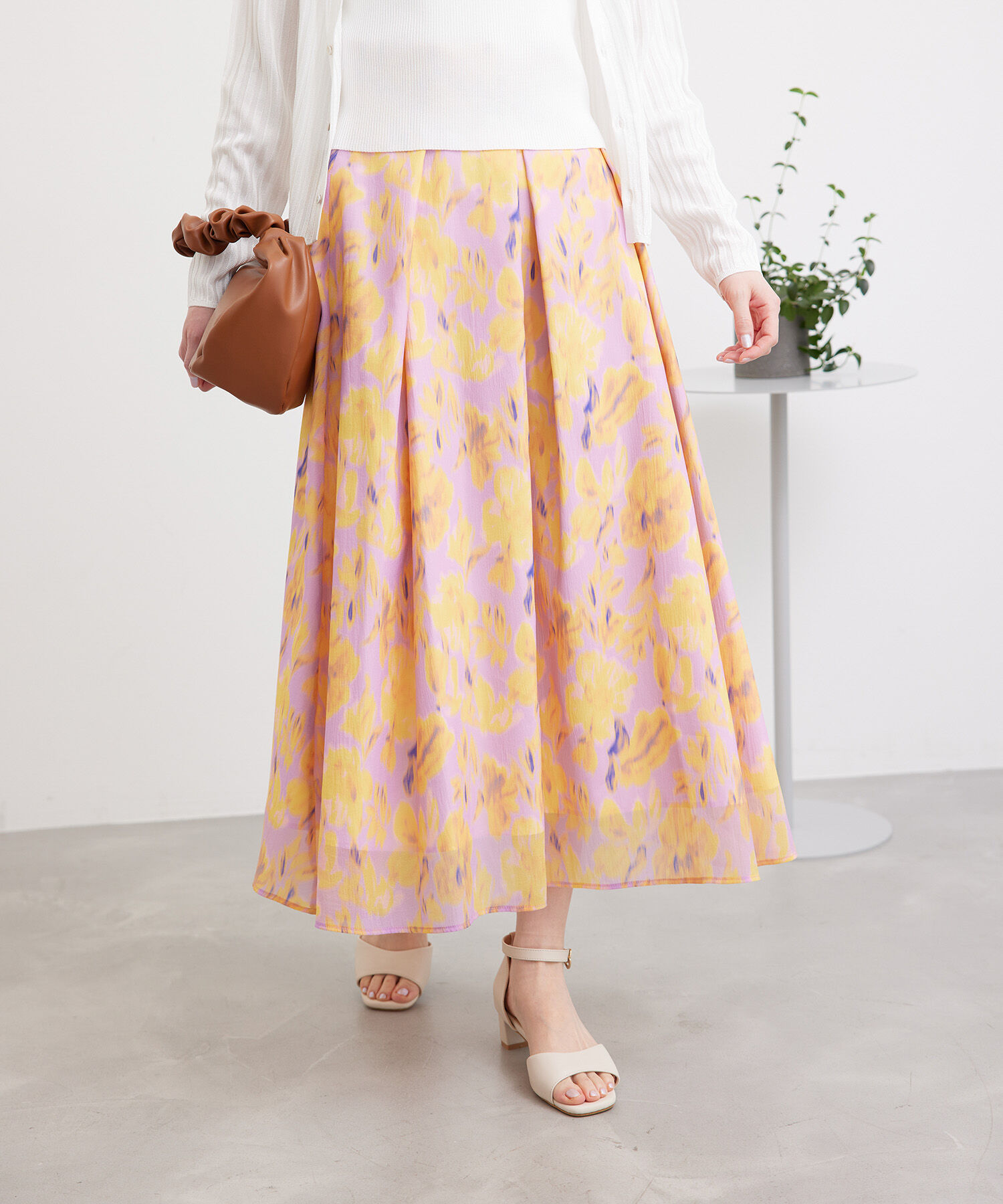 Rope&rsquo;Picnic「ハイウエスト花柄スカート」|スカート|