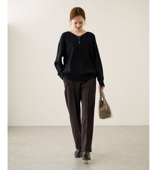 Rope&rsquo;Picnic「裏起毛ストレートパンツ」|チノ|