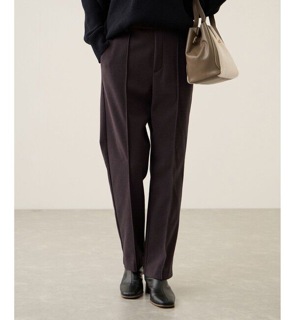 Rope&rsquo;Picnic「裏起毛ストレートパンツ」|チノ|ブラウン(20)