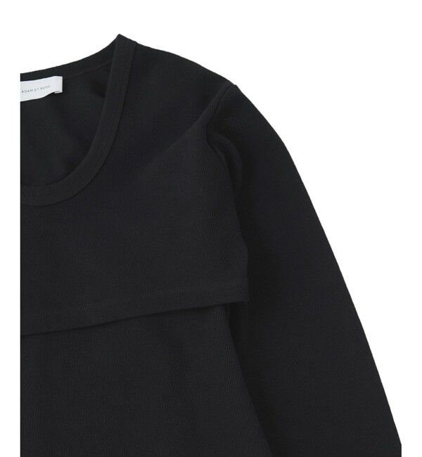 ADAM ET ROPE'「【サステナブル】Wフェイスジャージーセットワンピース」|ワンピース|