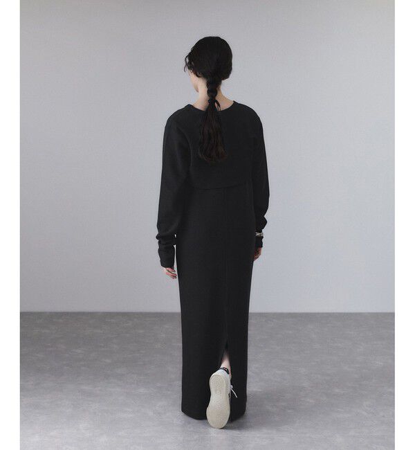 ADAM ET ROPE'「【サステナブル】Wフェイスジャージーセットワンピース」|ワンピース|