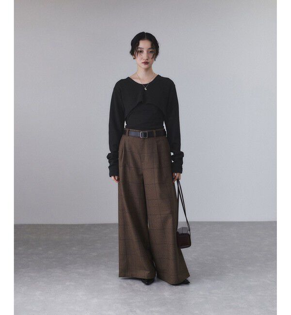 ADAM ET ROPE'「【サステナブル】Wフェイスジャージーセットワンピース」|ワンピース|