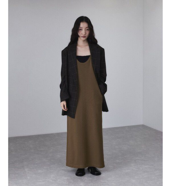 ADAM ET ROPE'「【サステナブル】Wフェイスジャージーセットワンピース」|ワンピース|