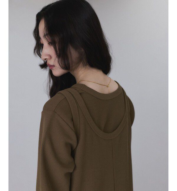 ADAM ET ROPE'「【サステナブル】Wフェイスジャージーセットワンピース」|ワンピース|