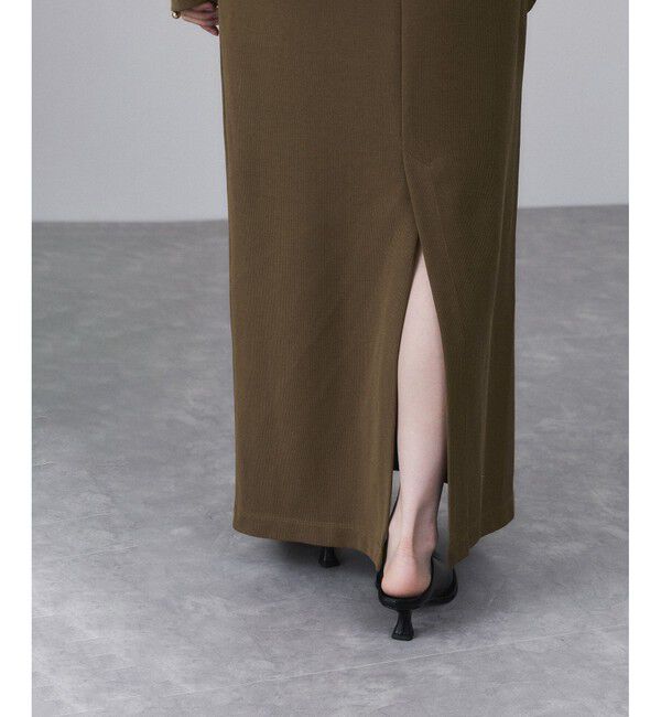 ADAM ET ROPE'「【サステナブル】Wフェイスジャージーセットワンピース」|ワンピース|