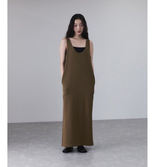 ADAM ET ROPE'「【サステナブル】Wフェイスジャージーセットワンピース」|ワンピース|