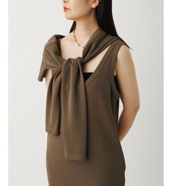 ADAM ET ROPE'「【サステナブル】Wフェイスジャージーセットワンピース」|ワンピース|