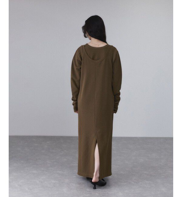 ADAM ET ROPE'「【サステナブル】Wフェイスジャージーセットワンピース」|ワンピース|