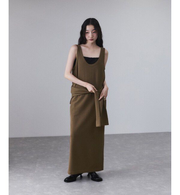 ADAM ET ROPE'「【サステナブル】Wフェイスジャージーセットワンピース」|ワンピース|