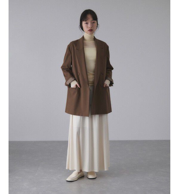 ADAM ET ROPE'「ウォッシャブルウールタートルネックカットオフプルオーバー」|Tシャツ・カットソー|