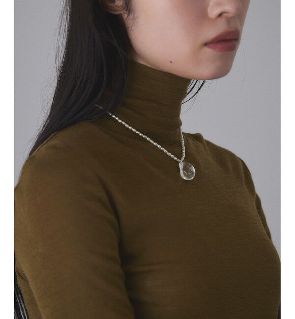 ADAM ET ROPE'「ウォッシャブルウールタートルネックカットオフプルオーバー」|Tシャツ・カットソー|