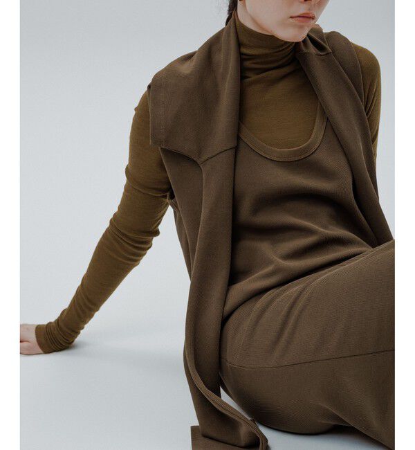 ADAM ET ROPE'「ウォッシャブルウールタートルネックカットオフプルオーバー」|Tシャツ・カットソー|