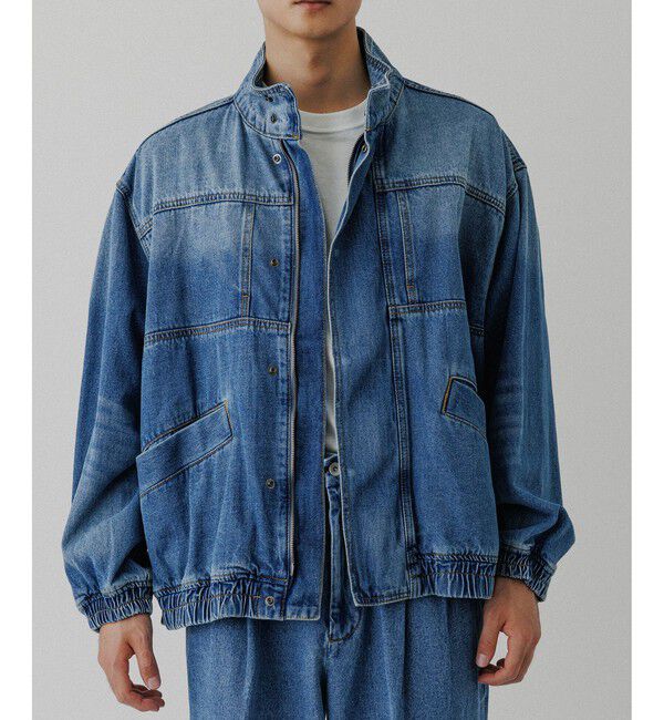 ADAM ET ROPE'「ブリーチデニム ボマージャケット / ADAM ET ROPE' JEANS -FILM-」|デニムジャケット|