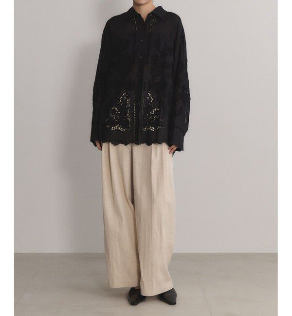 ADAM ET ROPE'「【EMOELLE】エンブロイダリーシャツ」|シャツ・ブラウス|