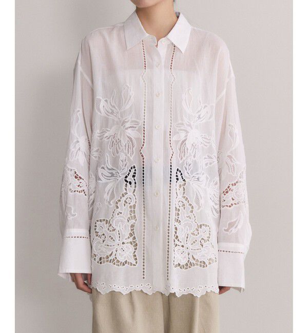 ADAM ET ROPE'「【EMOELLE】エンブロイダリーシャツ」|シャツ・ブラウス|