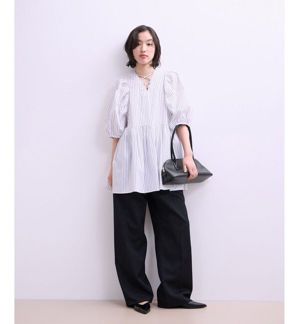 ADAM ET ROPE'「【WEB限定】2WAYバルーンスリーブチュニック」|シャツ・ブラウス|