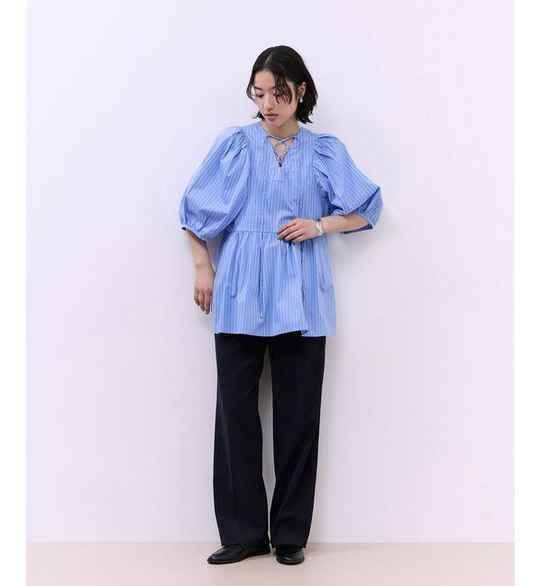 ADAM ET ROPE'「【WEB限定】2WAYバルーンスリーブチュニック」|シャツ・ブラウス|