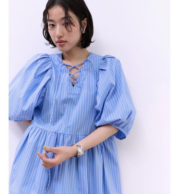 ADAM ET ROPE'「【WEB限定】2WAYバルーンスリーブチュニック」|シャツ・ブラウス|