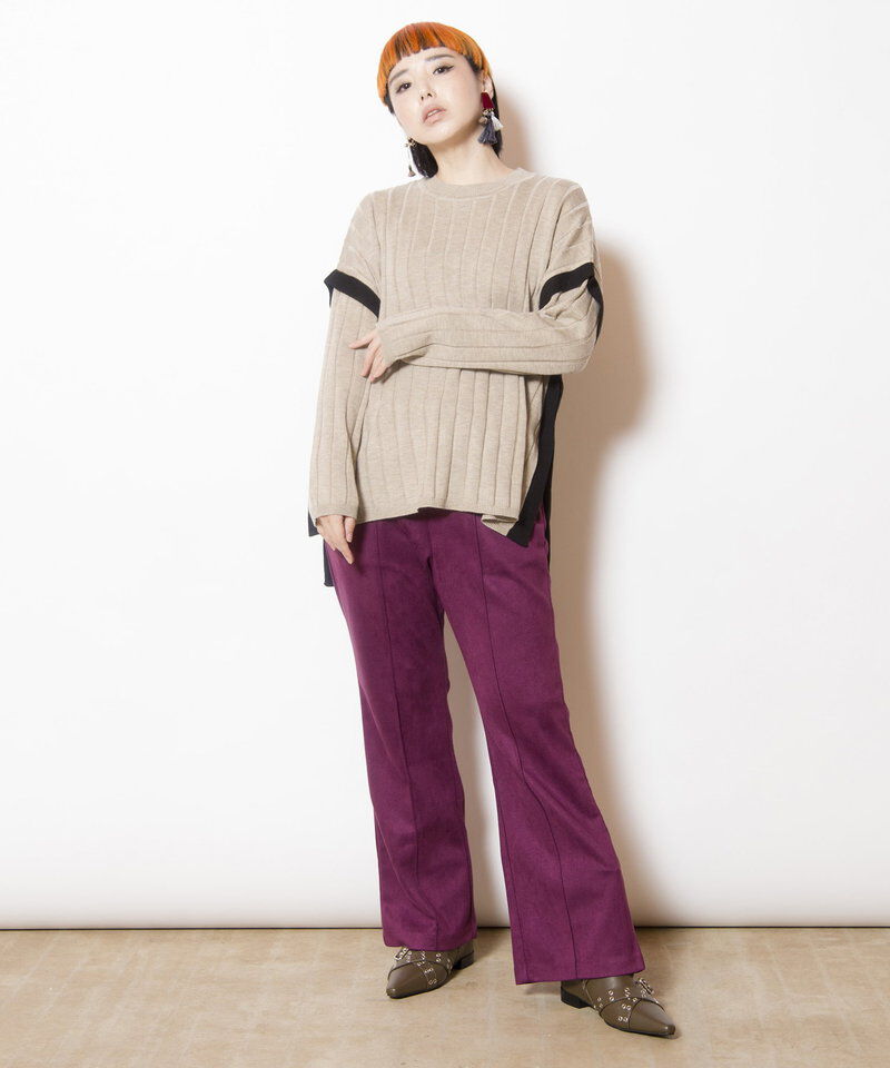  「ワイドリブニットプルオーバー」|ニット・セーター|