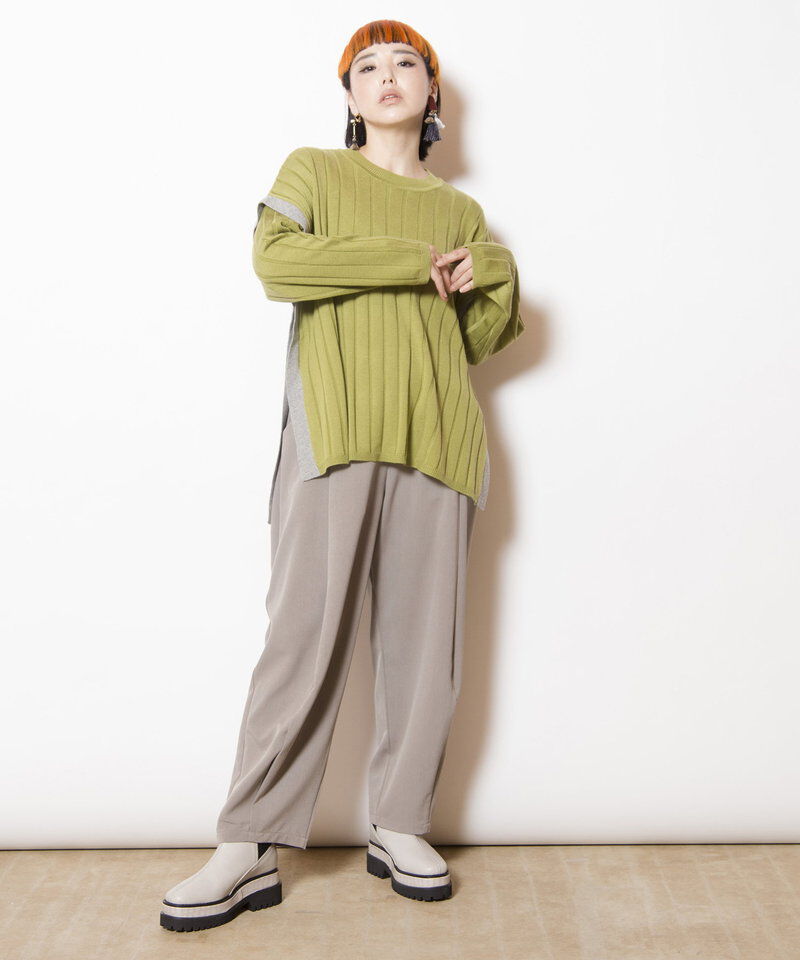  「ワイドリブニットプルオーバー」|ニット・セーター|