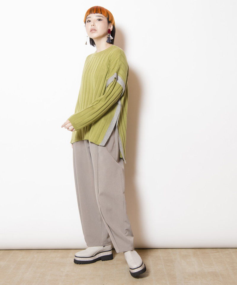  「ワイドリブニットプルオーバー」|ニット・セーター|