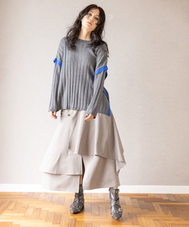  「ワイドリブニットプルオーバー」|ニット・セーター|