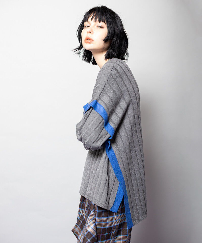  「ワイドリブニットプルオーバー」|ニット・セーター|