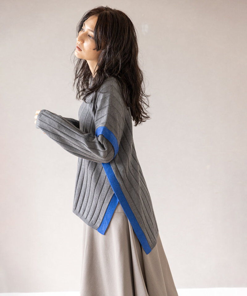  「ワイドリブニットプルオーバー」|ニット・セーター|