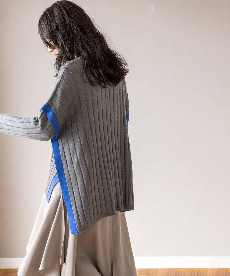  「ワイドリブニットプルオーバー」|ニット・セーター|