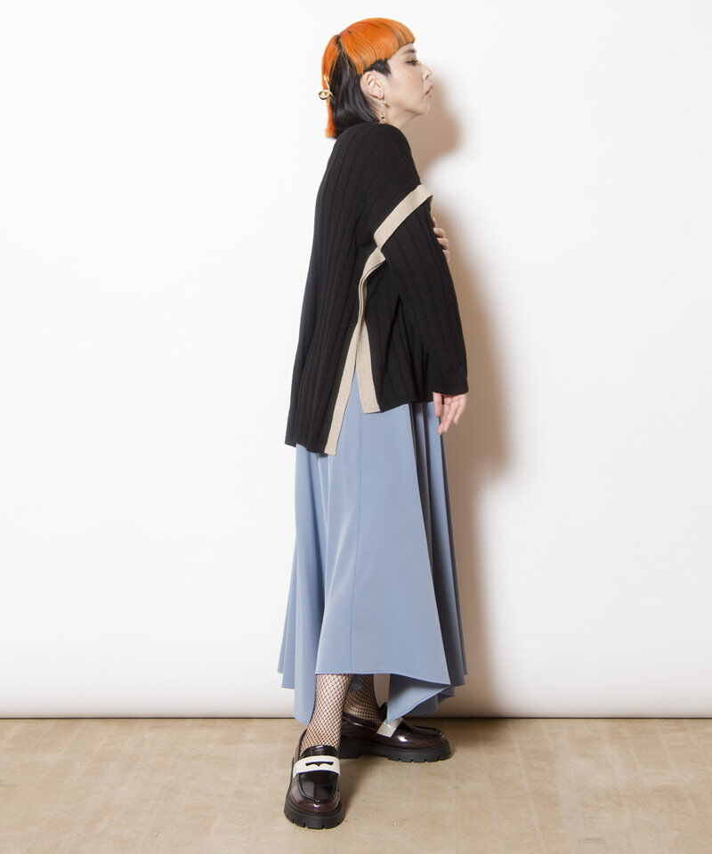  「ワイドリブニットプルオーバー」|ニット・セーター|