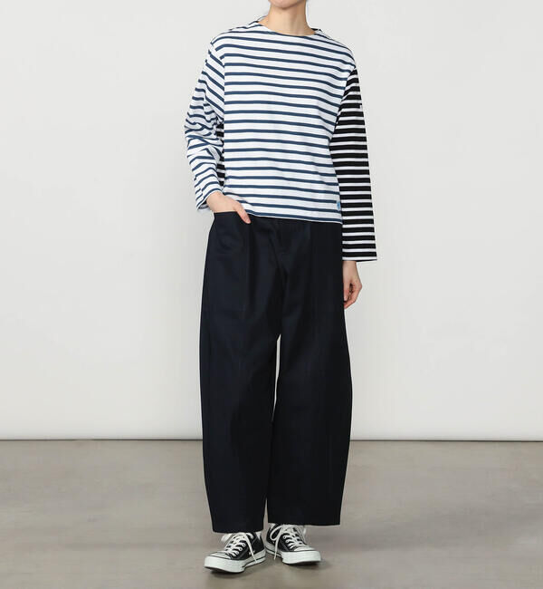 ORCIVAL「ORCIVAL | ハーレクイン コットンロード クルーネックフレンチバスクTシャツ WOMEN」|Tシャツ・カットソー|