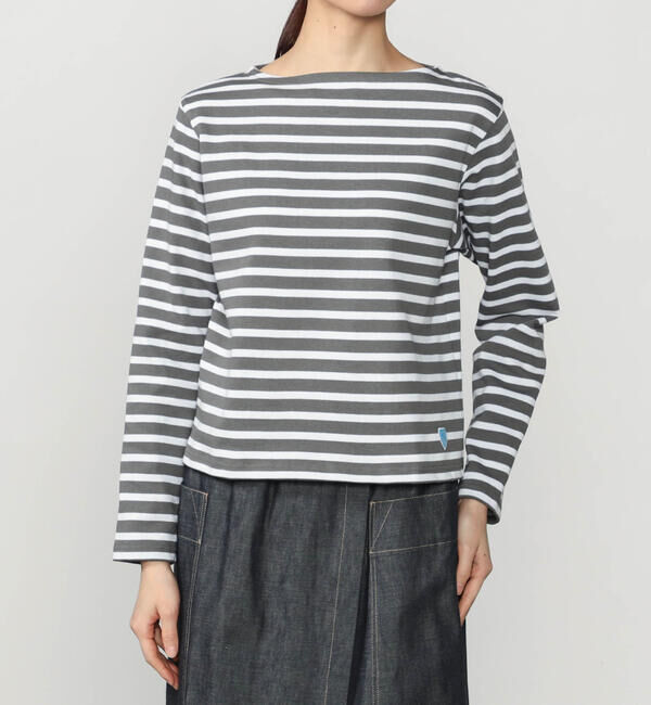 ORCIVAL「ORCIVAL | コットンロード ボートネック クロップドバスクTシャツ WOMEN」|Tシャツ・カットソー|