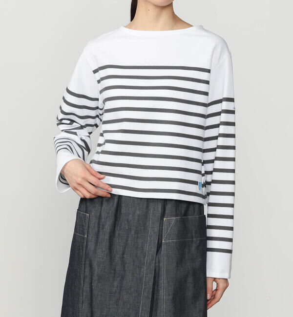 ORCIVAL「ORCIVAL | ラッセル ボートネッククロップドTシャツ WOMEN」|Tシャツ・カットソー|