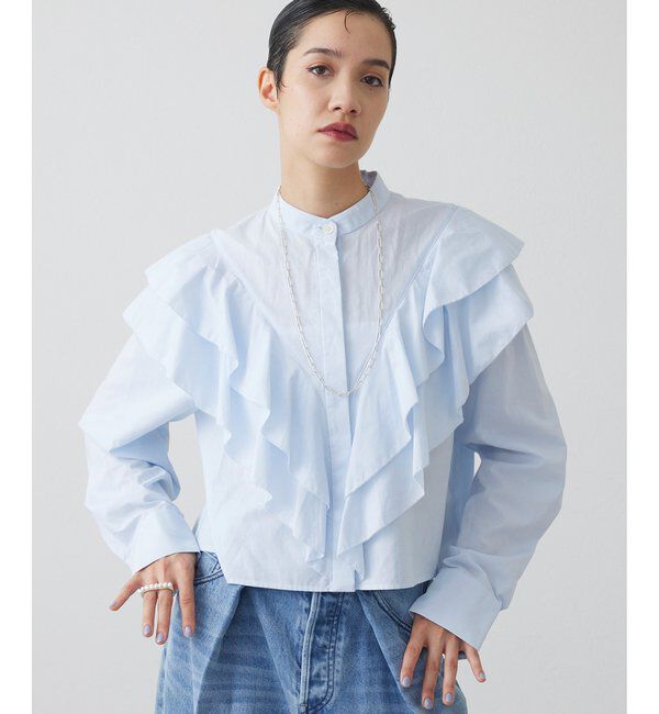 THE PAUSE「【THE PAUSE】フリルショートシャツ」|シャツ・ブラウス|