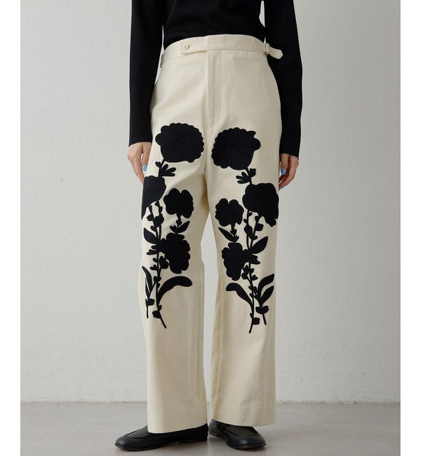  「コード刺繍パンツ」|チノ|