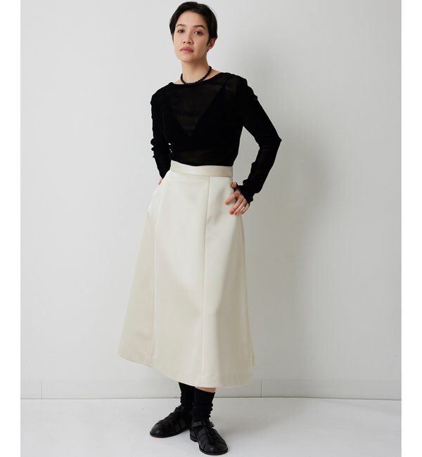 THE PAUSE「【THE PAUSE】ボンディングフレアスカート」|スカート|