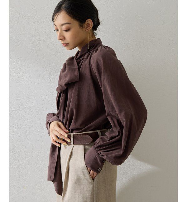  「製品染めボウブラウス」|シャツ・ブラウス|