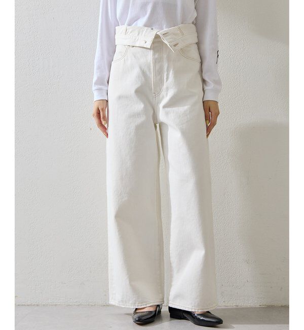  「ハイウエストデニムパンツ」|デニム|