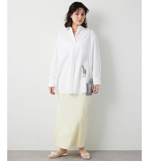  「カットジョーゼットスリットスカート」|スカート|