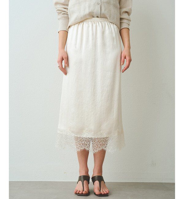  「サテンレーススカート」|スカート|