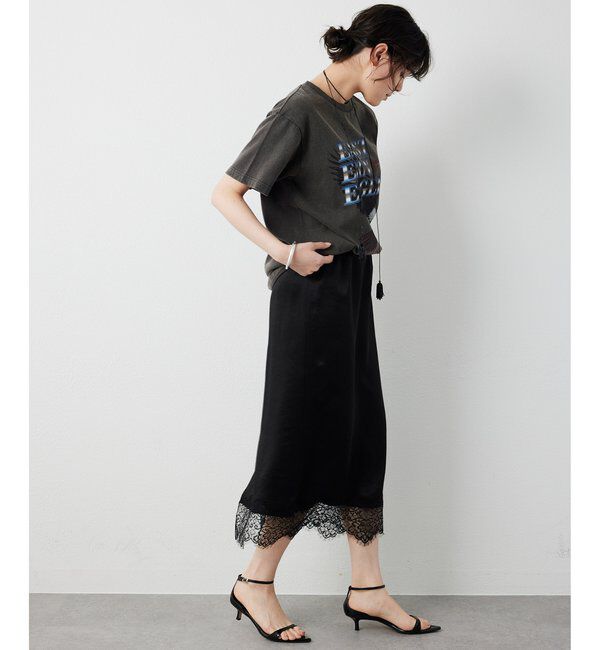  「サテンレーススカート」|スカート|