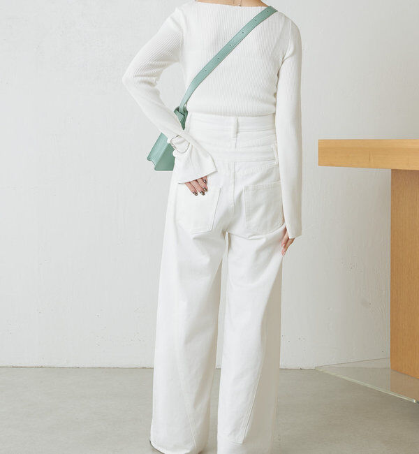  「デザインネックリブニット」|ニット・セーター|