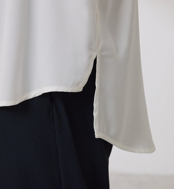  「袖フレアサテンブラウス」|シャツ・ブラウス|