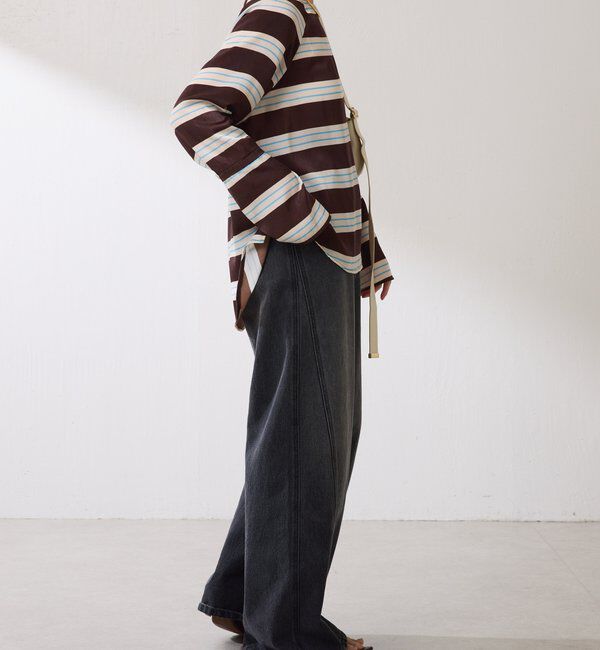  「袖フレアサテンブラウス」|シャツ・ブラウス|