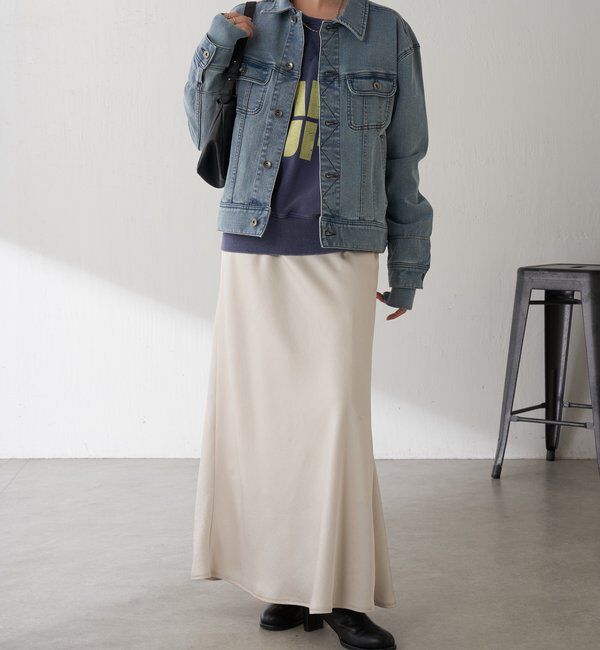  「Q.anos ストレッチリブデニムジャケット」|デニムジャケット|