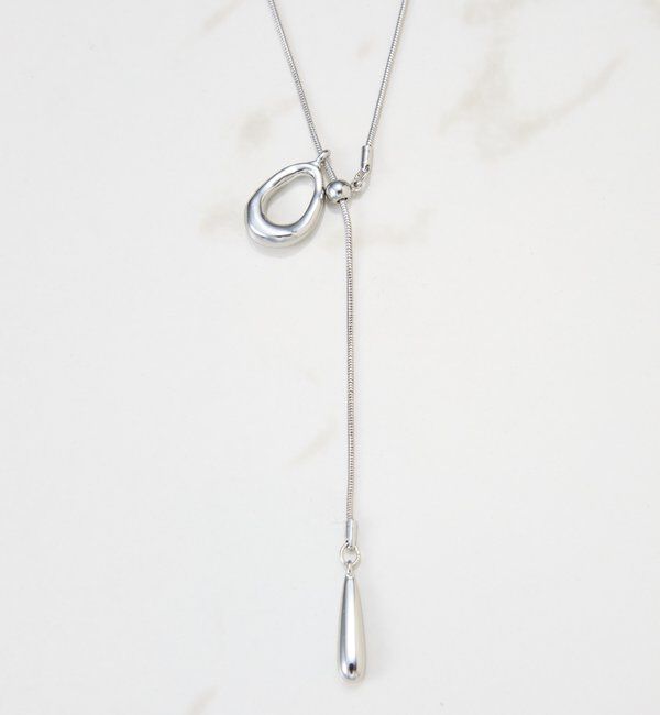  「【PAPILLONNER/パピヨネ】オーバルスライド2WAYネックレス」|リング|