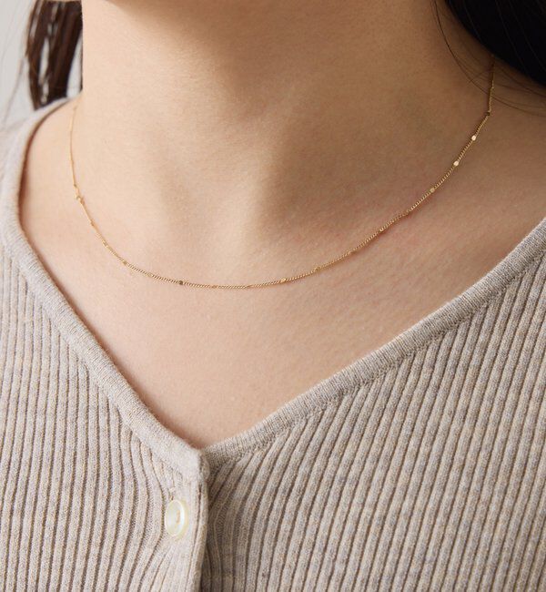  「【PAPILLONNER/パピヨネ】ステーションチェーンネックレス」|リング|