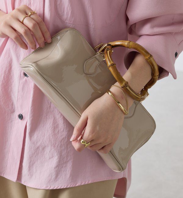  「【PAPILLONNER/パピヨネ】バンブーハンドルバッグ」|トートバッグ|